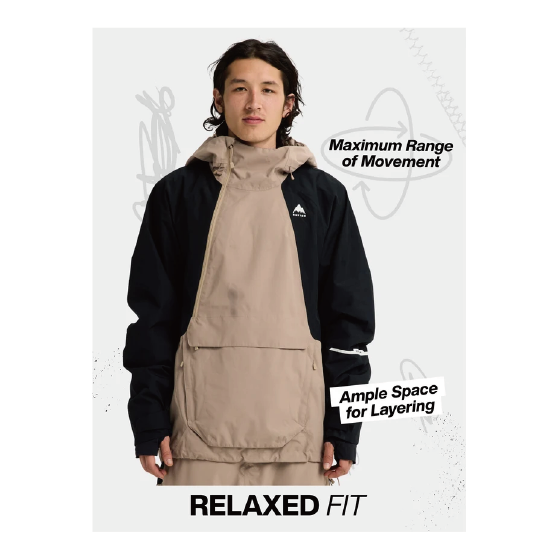 BURTON ウェア バートン  Men's Reserve 2L Relaxed Anorak True Black 3025910A04 26-27 スノーボードウェア 日本正規品