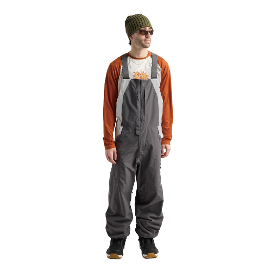 BURTON ウェア バートン  Men's Reserve 2L Relaxed Bib Pants Gotham Gray/Gray Cloud 3026910E7S 26-27 スノーボードウェア 日本正規品