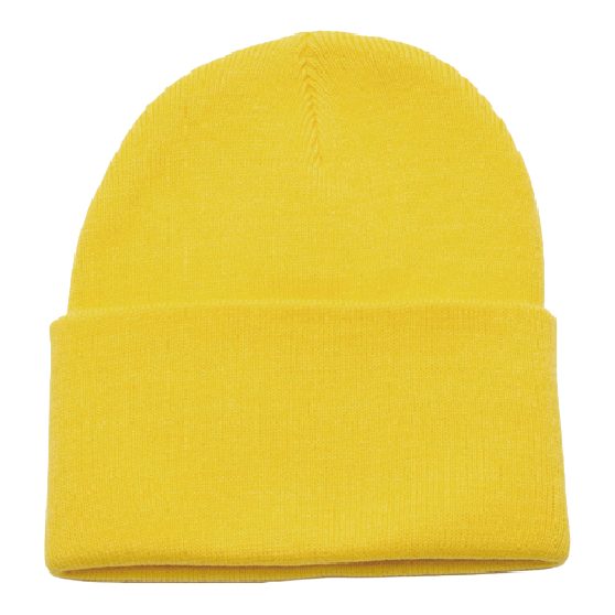 NEWHATTAN ニューハッタン [newhattan] 100% ACRYLIC KNIT HATS 25-26 スノーボード ビーニー Yellow