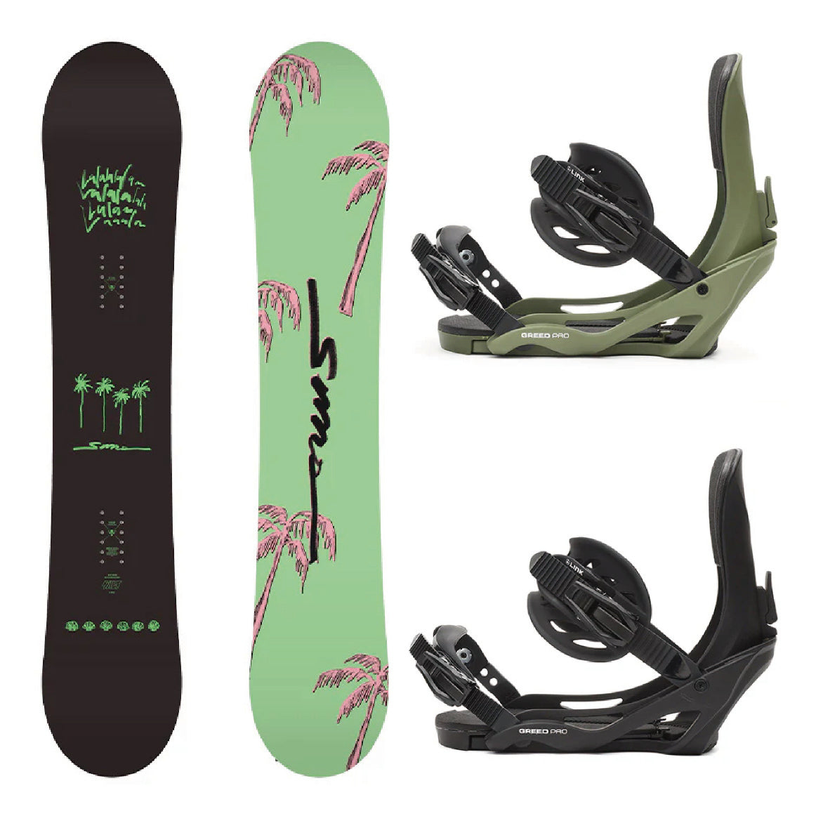 GRAY SOLID スノーボード LINKバインディング付き LINK BINDINGS