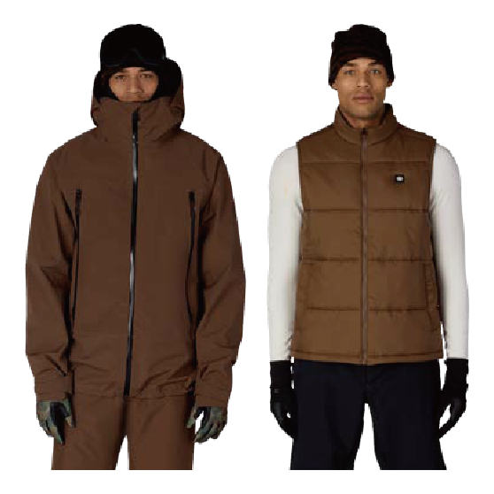 686 ウェア ロクハチロク MENS SMARTY? 3-IN-1 RODEO? 3L JACKET DARK EARTH M5WN150 26-27 スノーボードウェア 日本正規品