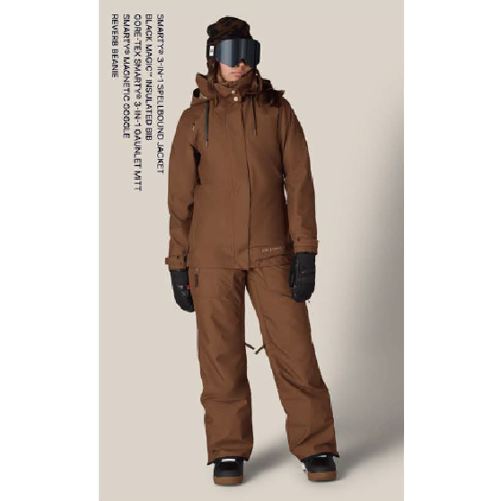 686 ウェア ロクハチロク WOMENS BLACK MAGIC™ INSULATED BIB DARK EARTH DOBBY M5WN426 26-27 スノーボードウェア 日本正規品