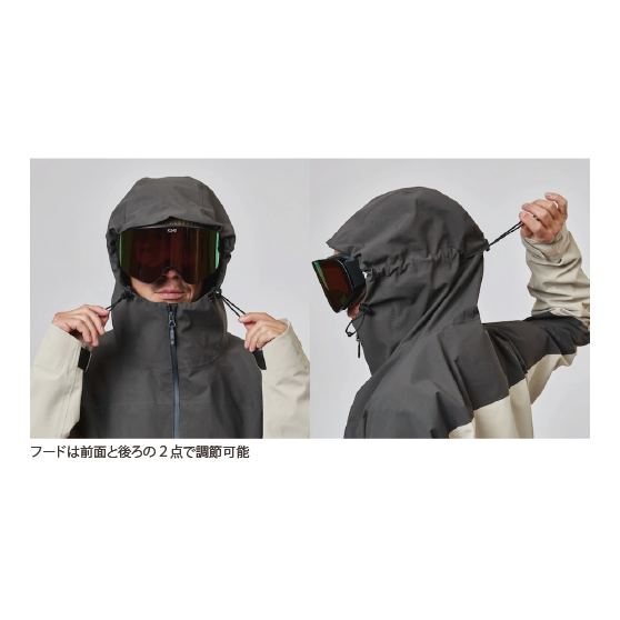 UNFUDGE ウェア アンファッジ SMOKE ANORAK BEIGE / CHARCOAL 26-27 スノーボードウェア 日本正規品