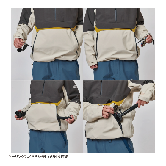 UNFUDGE ウェア アンファッジ SMOKE ANORAK BEIGE / CHARCOAL 26-27 スノーボードウェア 日本正規品