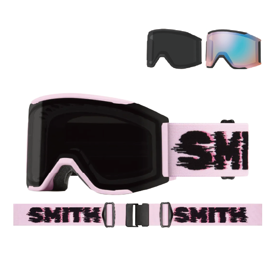 SMITH ゴーグル スミス  SQUAD MAG PINK FROST FLEX GLITCH 010276545 26-27 スノーボードゴーグル 日本正規品