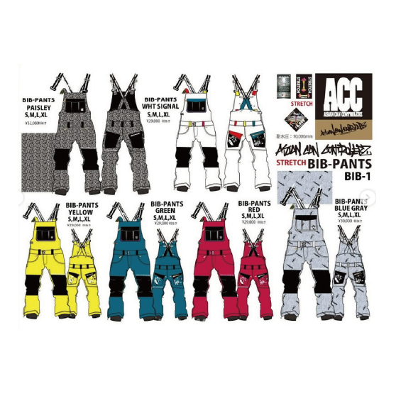 スノーボード ウェア エーシーシー ACC BIB PNT BIB-1 PAISLEY 25-26 送料無料 日本正規品
