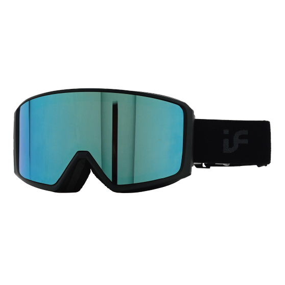 IF アイエフ  T5 (1GRAY with ghcier blue REVO) 25-26 スノーボード ゴーグル Matte Black