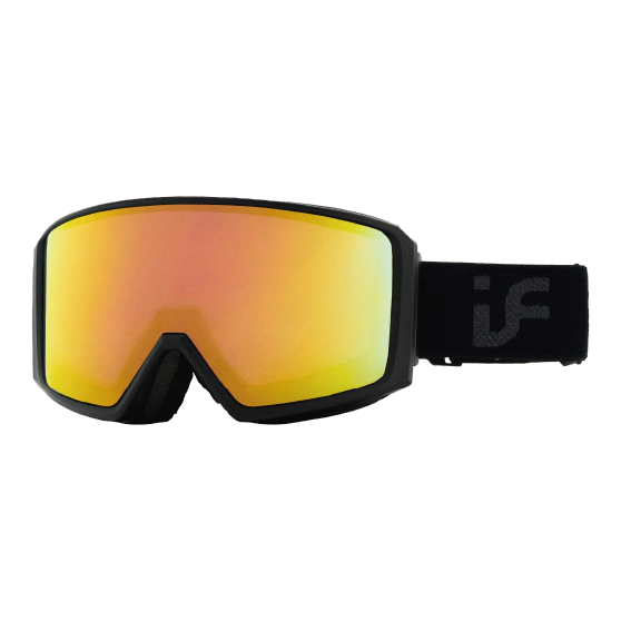 IF アイエフ  T5 (5133PINK with rose gold 4 REVO) 25-26 スノーボード ゴーグル Matte Black