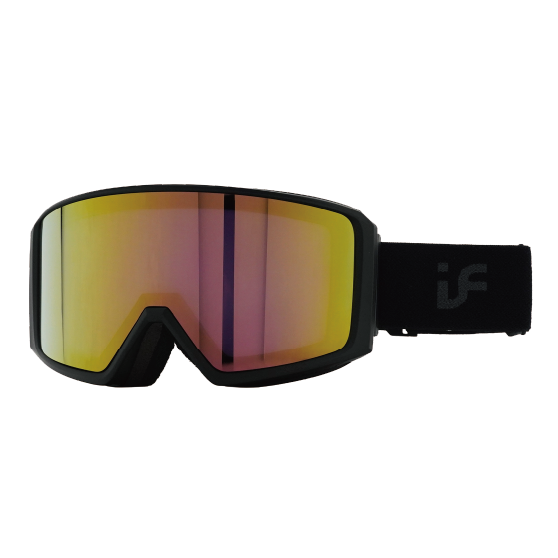 IF アイエフ  T5 (5133PINK with rose gold 4 REVO) 25-26 スノーボード ゴーグル Matte Black