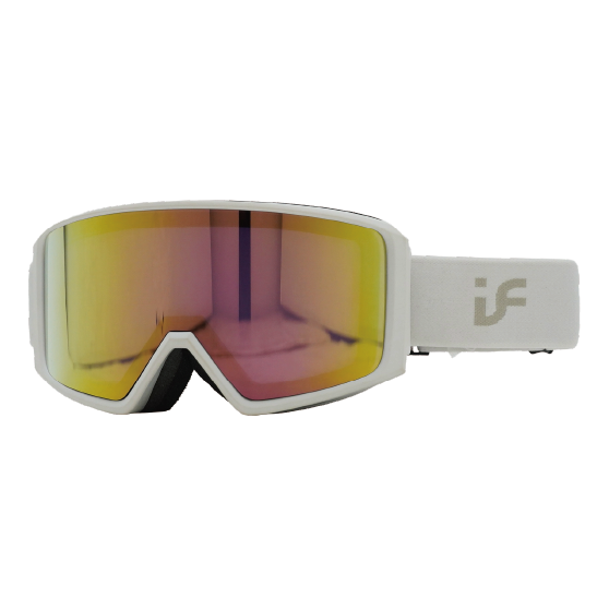 IF アイエフ  T5 (5133PINK with rose gold 4 REVO) 25-26 スノーボード ゴーグル Matte White