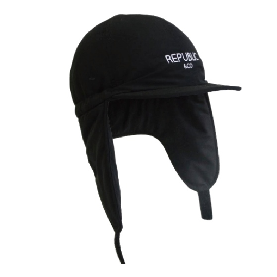 REPUBLIC リパブリック 9Club Trapper Cap 25-26 スノーボード アクセサリー Black