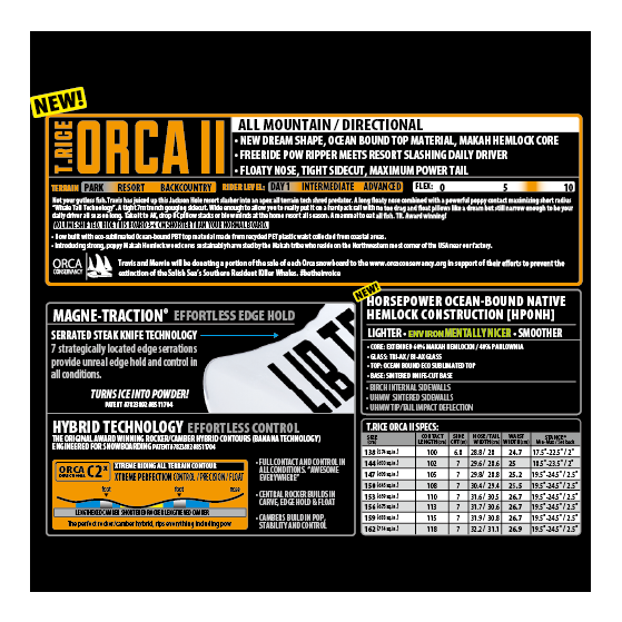LIBTECH スノーボード リブテック T.RICE ORCA II 26-27 板 日本正規品