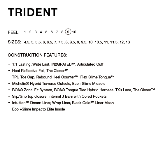 RIDE ブーツ  TRIDENT BLACK 26-27 スノーボードブーツ 日本正規品