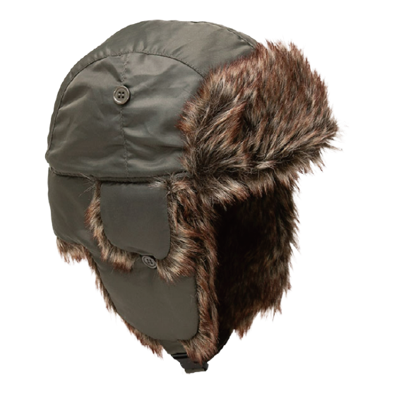 NEWHATTAN ニューハッタン [newhattan] POLYESTER TROOPER HAT 25-26 スノーボード ビーニー Dark Green