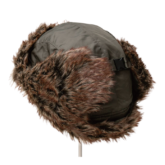 NEWHATTAN ニューハッタン [newhattan] POLYESTER TROOPER HAT 25-26 スノーボード ビーニー Camel