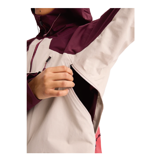 BURTON ウェア バートン  Women's [ak] Cyclic GORE-TEX 2L Anorak Rum Raisin/Chinchilla Gray/Hot Tamale 3076210E6J 26-27 スノーボードウェア 日本正規品
