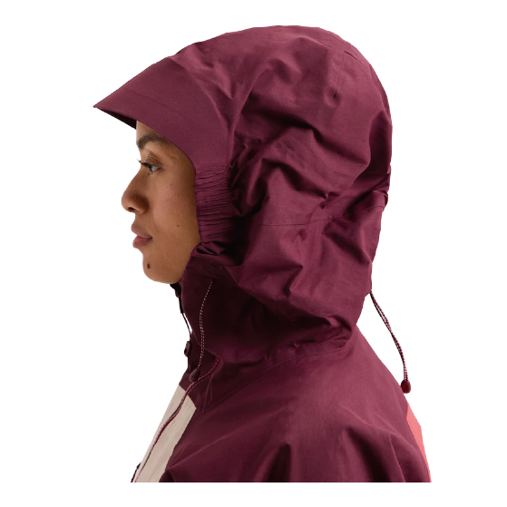 BURTON ウェア バートン  Women's [ak] Cyclic GORE-TEX 2L Anorak Rum Raisin/Chinchilla Gray/Hot Tamale 3076210E6J 26-27 スノーボードウェア 日本正規品