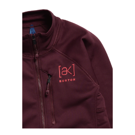BURTON ウェア バートン  Women's [ak] Baker Stretch Fleece Full-Zip Rum Raisin 2422910FAK 26-27 スノーボードウェア 日本正規品