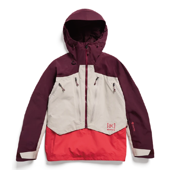 BURTON ウェア バートン  Women's [ak] Cyclic GORE-TEX 2L Anorak Rum Raisin/Chinchilla Gray/Hot Tamale 3076210E6J 26-27 スノーボードウェア 日本正規品
