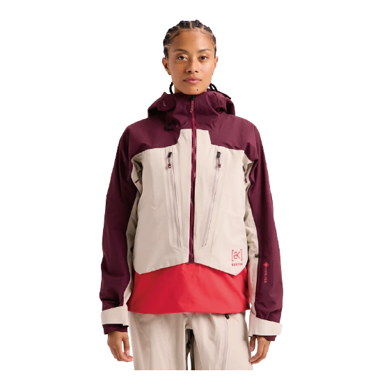 BURTON ウェア バートン  Women's [ak] Cyclic GORE-TEX 2L Anorak Rum Raisin/Chinchilla Gray/Hot Tamale 3076210E6J 26-27 スノーボードウェア 日本正規品