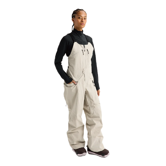 BURTON ウェア バートン  Women's [ak] Cyclic GORE-TEX 2L Bib Pants Chinchilla Gray 3076610E7M 26-27 スノーボードウェア 日本正規品
