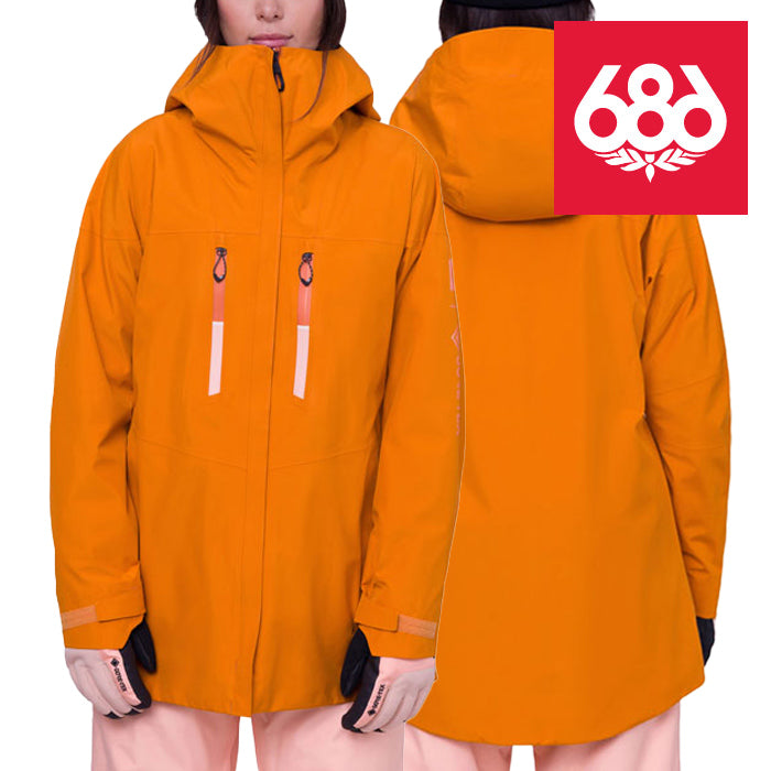 日本正規品 スノーボード ウェア シックスエイトシックス ジャケット 23-24 686 WOMEN'S GORE-TEX SKYLINE SHELL JACKET Copper Orange ゴアテックス