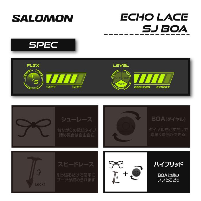 日本正規品 スノーボード ブーツ サロモン エコー レース SJ ボア 23-24 SALOMON ECHO LACE SJ BOA Spr