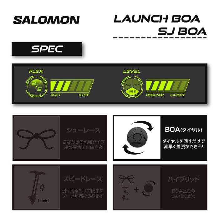 日本正規品 スノーボード ブーツ サロモン ラウンチ ボア SJ ボア 23-24 SALOMON LAUNCH BOA SJ BOA Black/Black/White MEN'S ランチ ボア メンズ 2024 スノボー